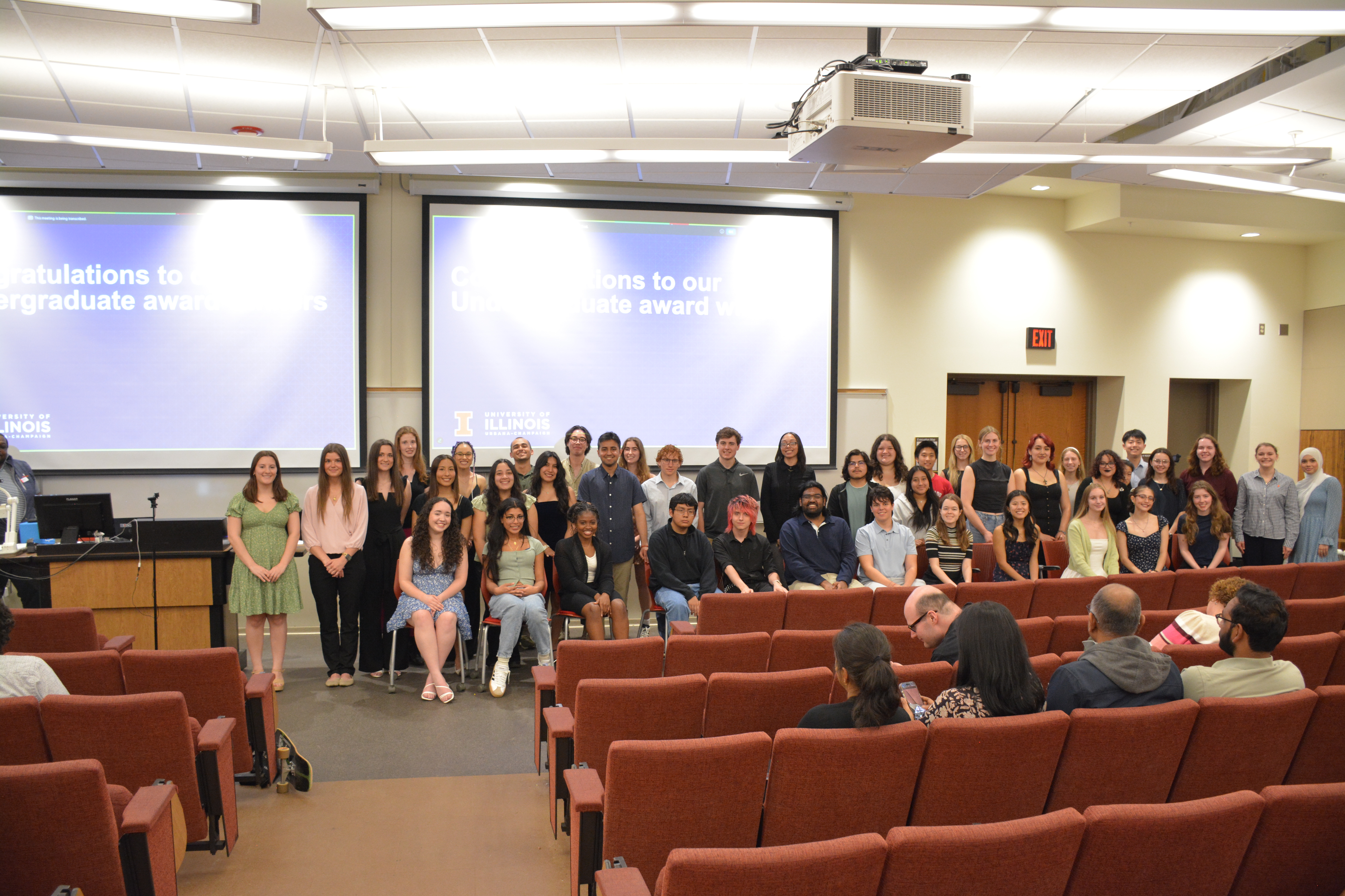 Group photo of all undergraduate winners