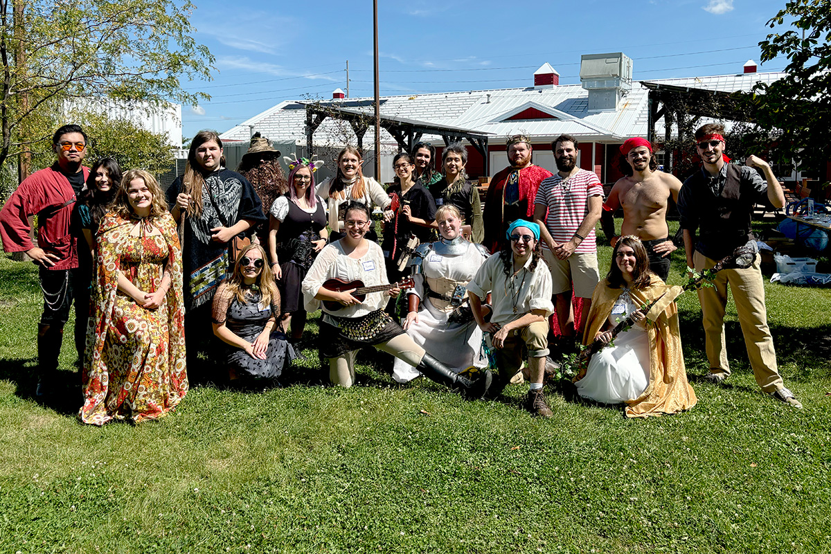 a group of students dressed in fantasy attire