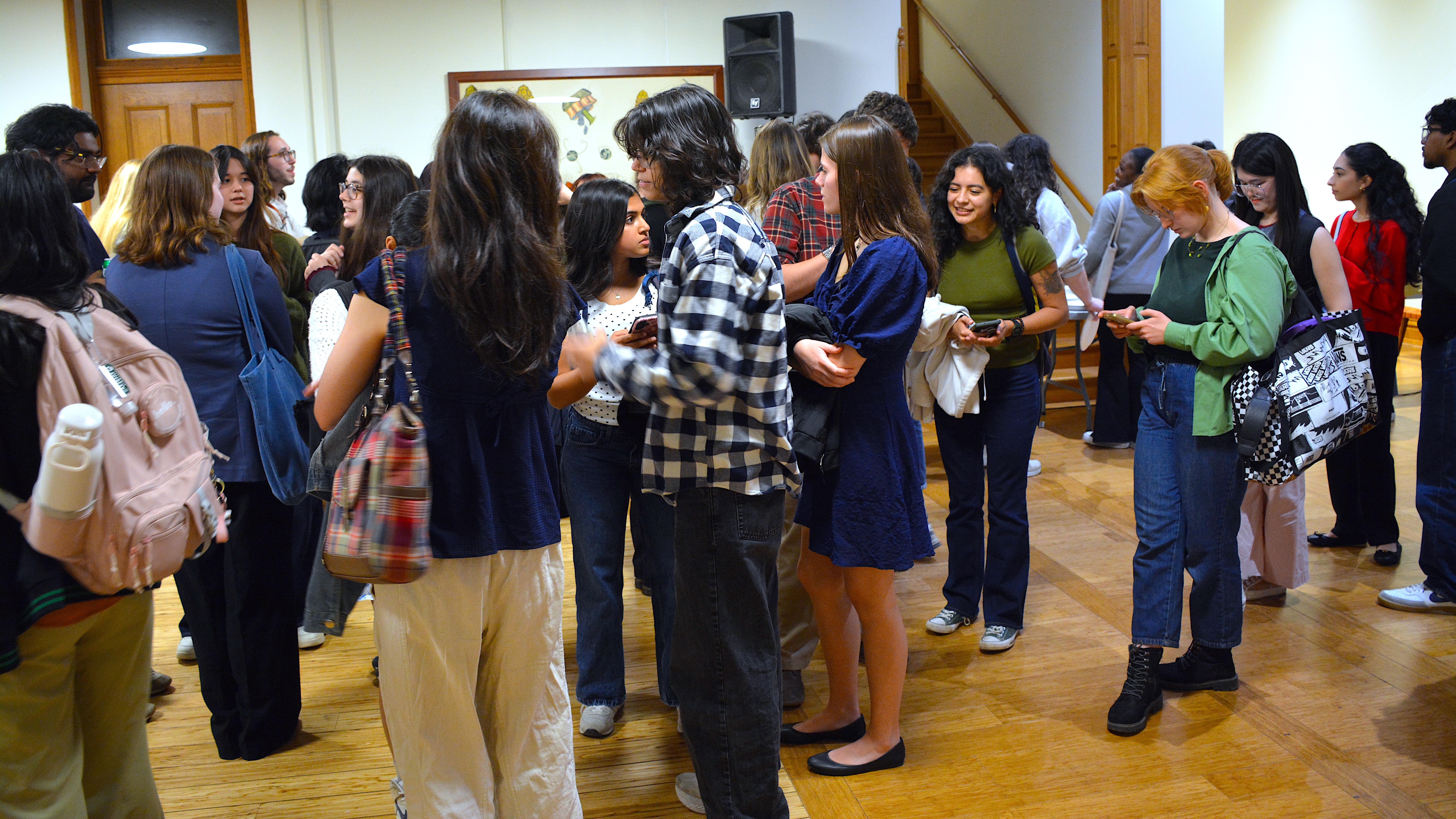 A group of people at a reception