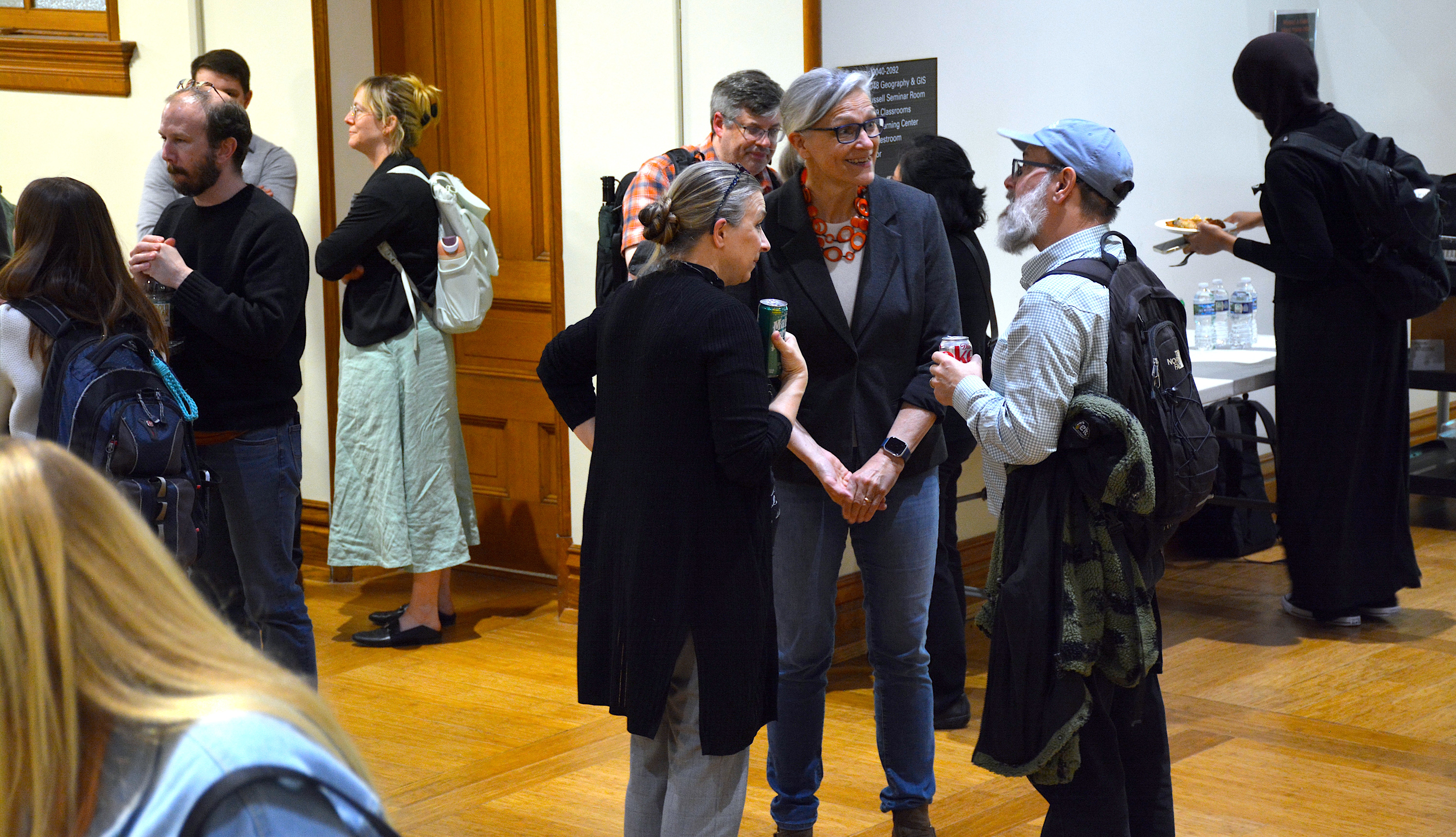 A group of people at a reception