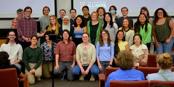 group photo of the graduate award winners