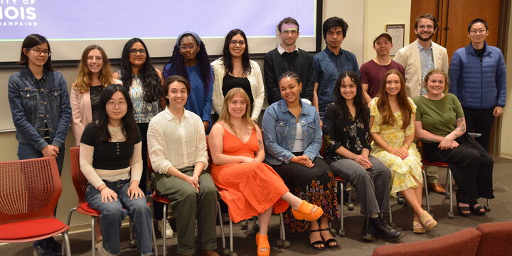 group photo of the graduate award winners
