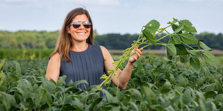 Lisa Ainsworth standing in a field