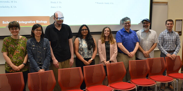 A group photo of the teaching and mentoring award winners