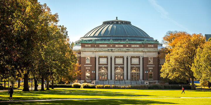 A photo of a building with a dome taken at a distance