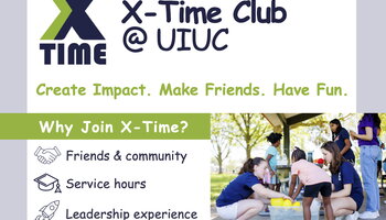 A screenshot of a flyer for x-time with information about the club listed