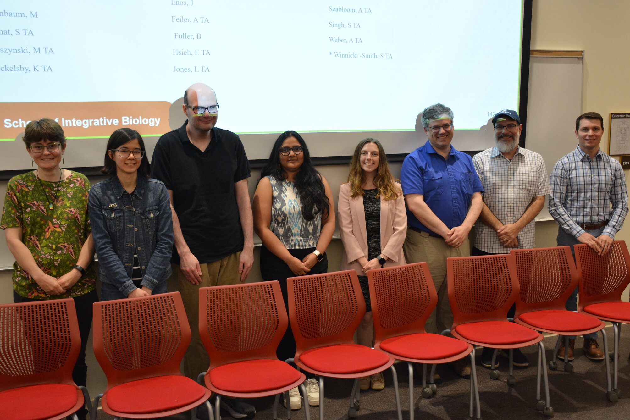 A group photo of the teaching and mentoring award winners