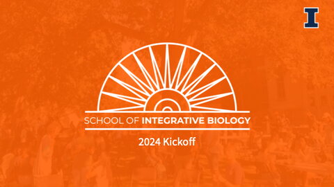 Orange photo with the School of Integrative Biology logo