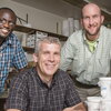 three smiling men