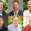 Collage of headshots of the six professors that were highly ranked