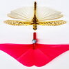 A grasshopper next to a red 3d model