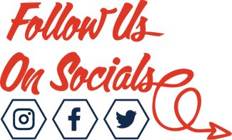 follow us with social media icons